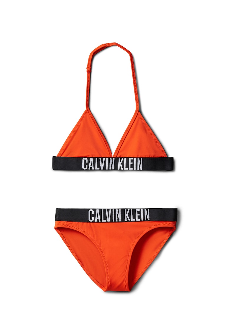 Costum de baie cu banda cu logo - 2 piese