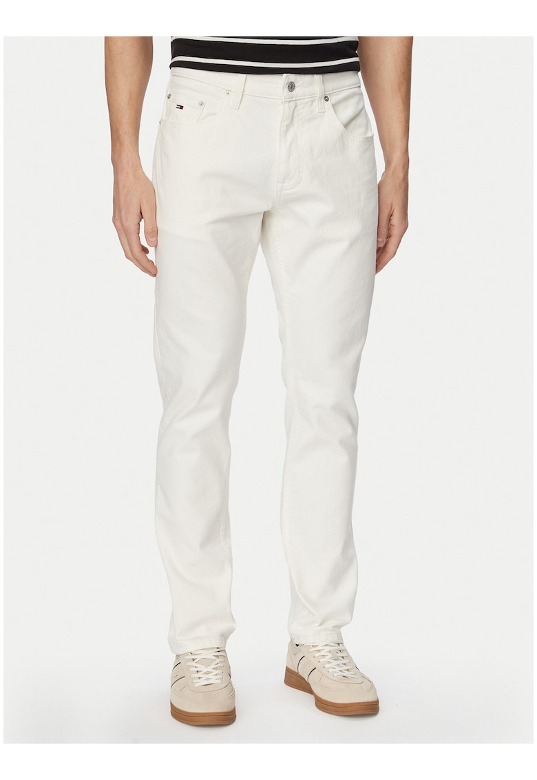 Blugi uni slim fit - Alb