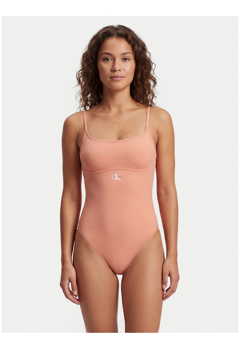 Costum de baie intreg cu detaliu logo