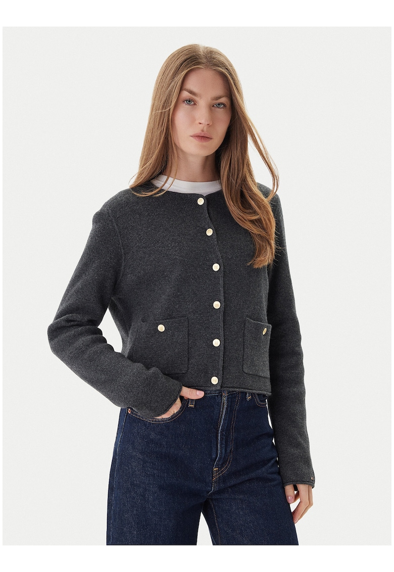 Cardigan din lana cu buzunare -