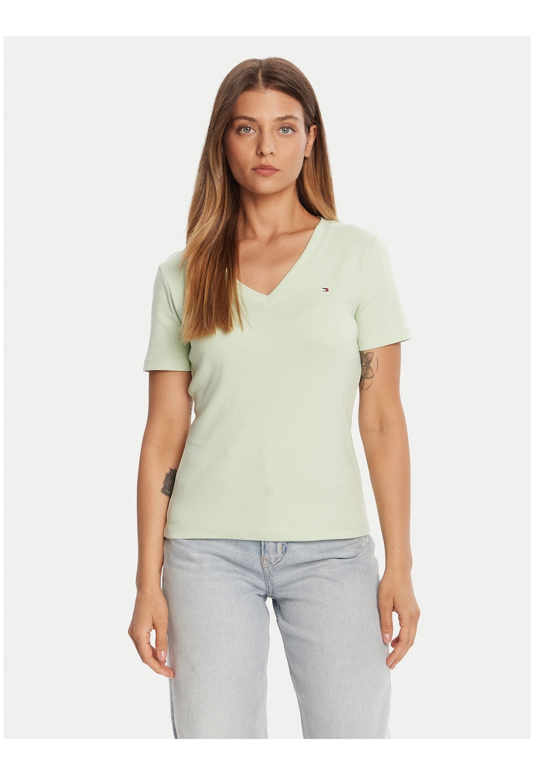 Tricou cu decolteu in v -