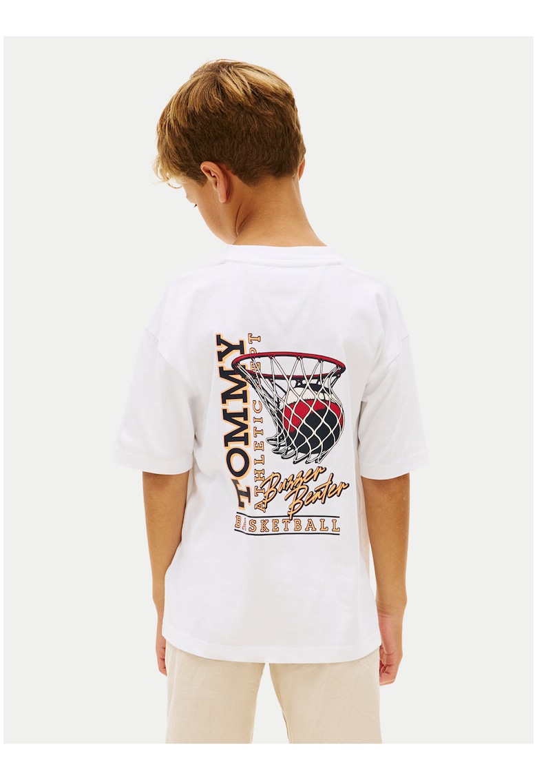 Tricou de bumbac cu imprimeu pe spate
