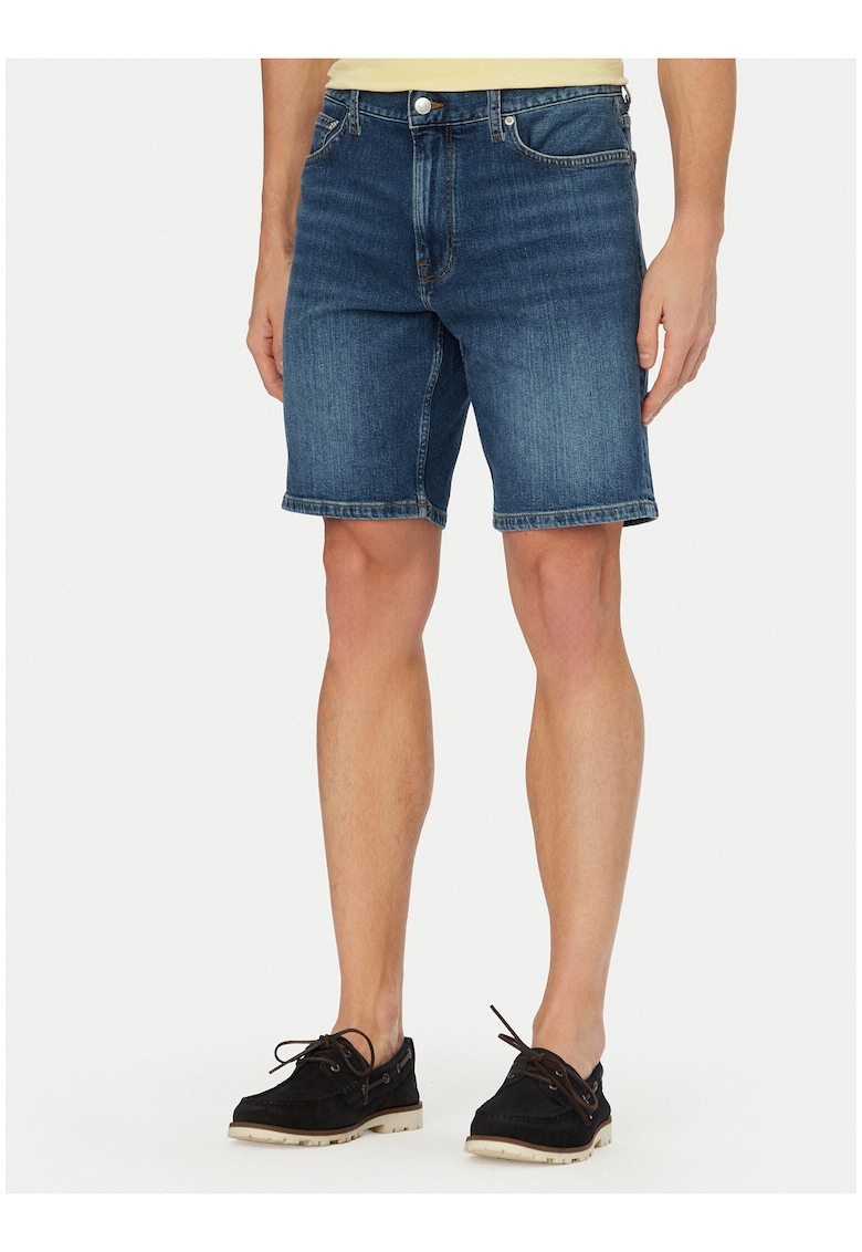 Bermude din denim cu croiala dreapta -