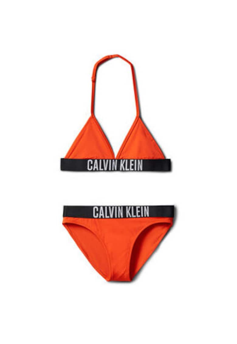 Costum de baie cu banda cu logo - 2 piese