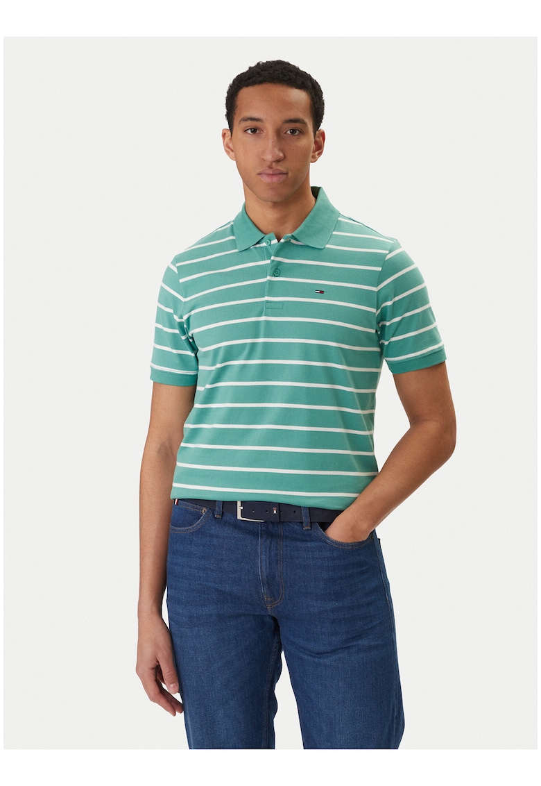 Tricou polo cu dungi