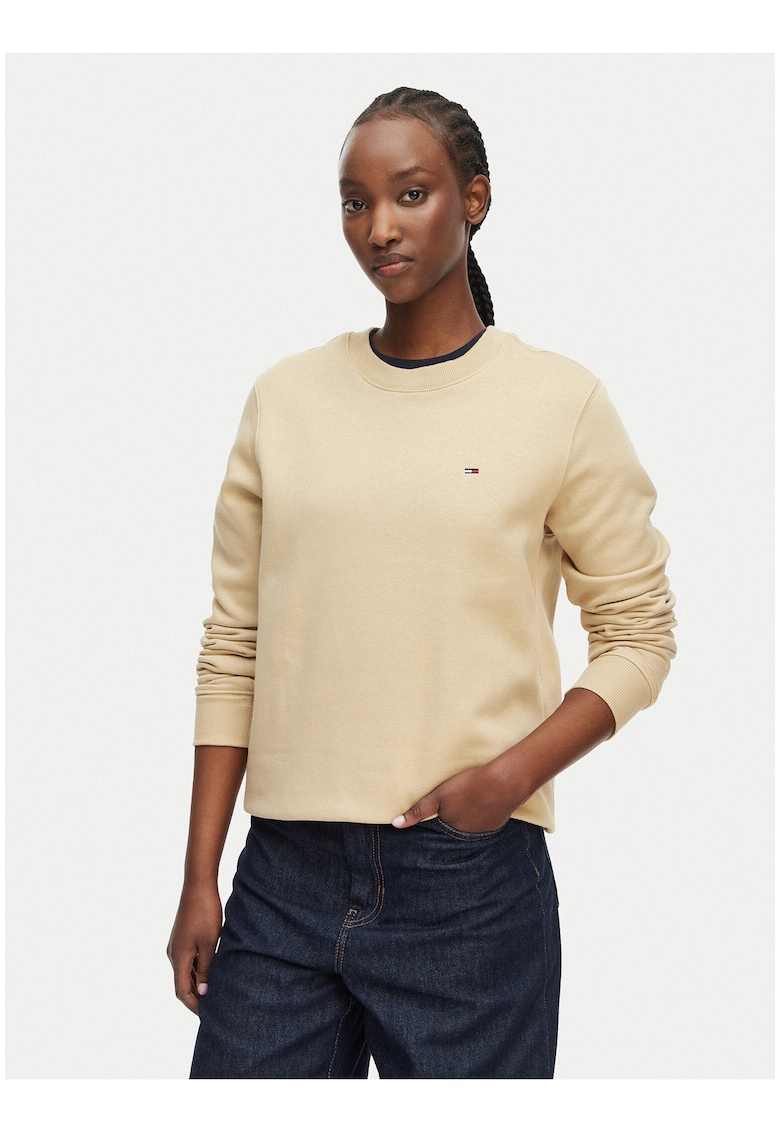 Bluza regular-fit cu decolteu la baza gatului
