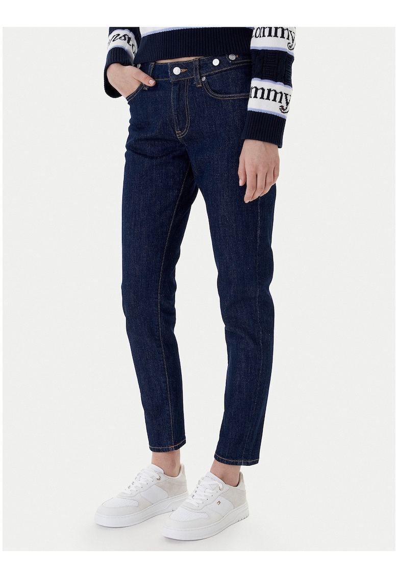Blugi lungi skinny cu buzunare