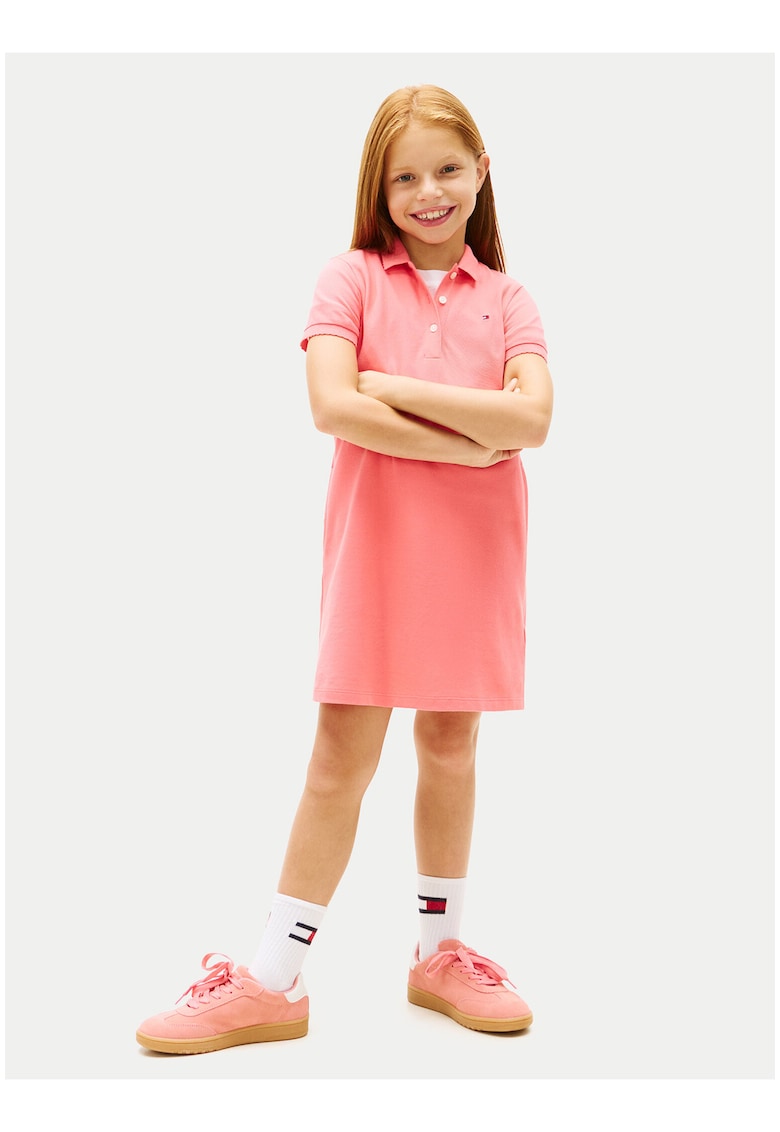 Rochie scurta cu guler polo