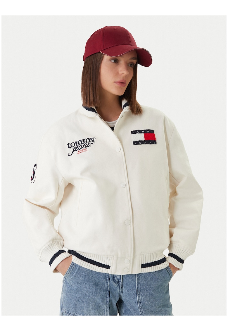 Jacheta bomber cu logo brodat -