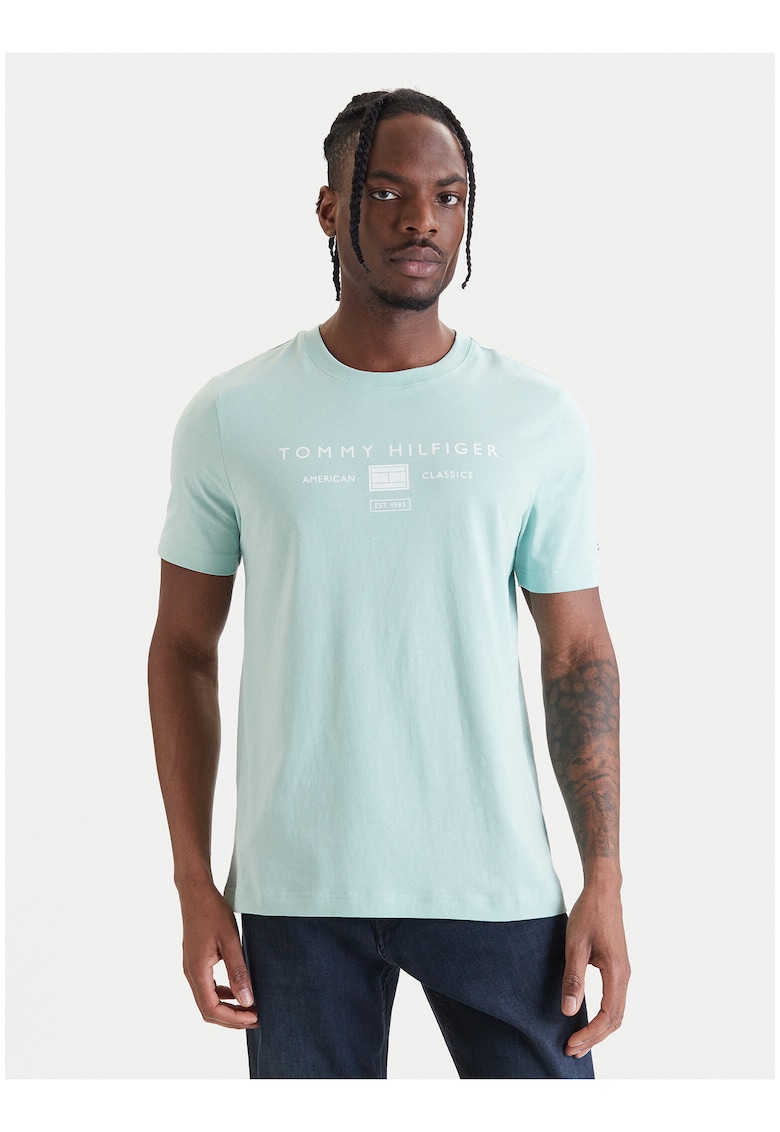 Tricou din bumbac cu imprimeu logo pe piept