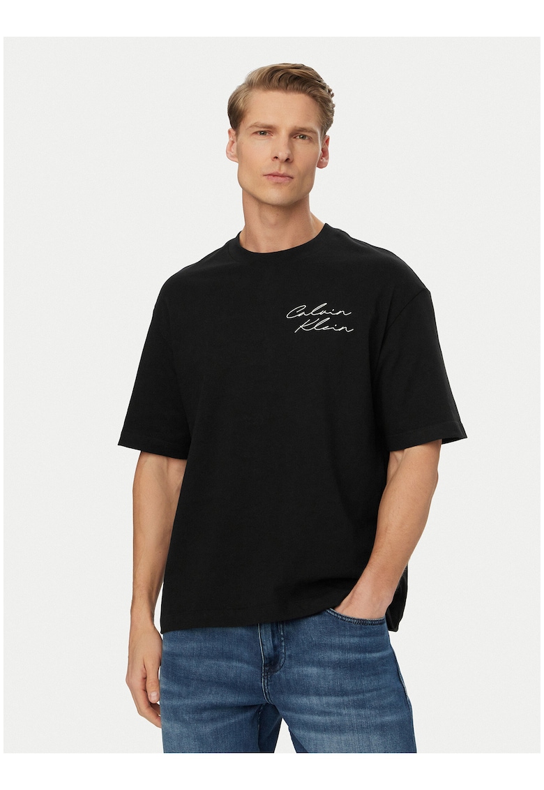 Tricou cu imprimeu text pe spate