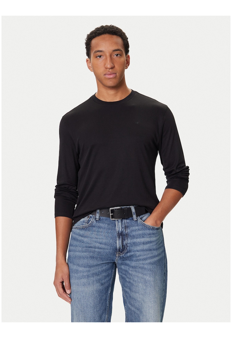 Bluza slim fit cu maneca lunga -