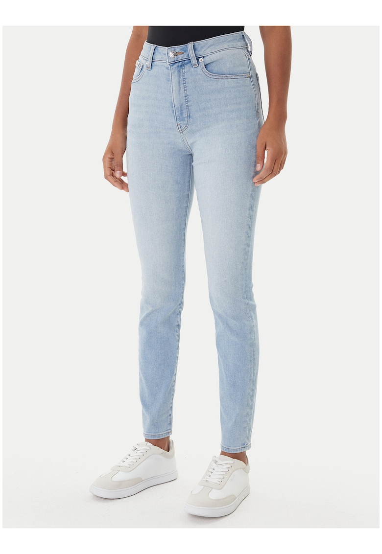 Blugi decolorati super skinny -