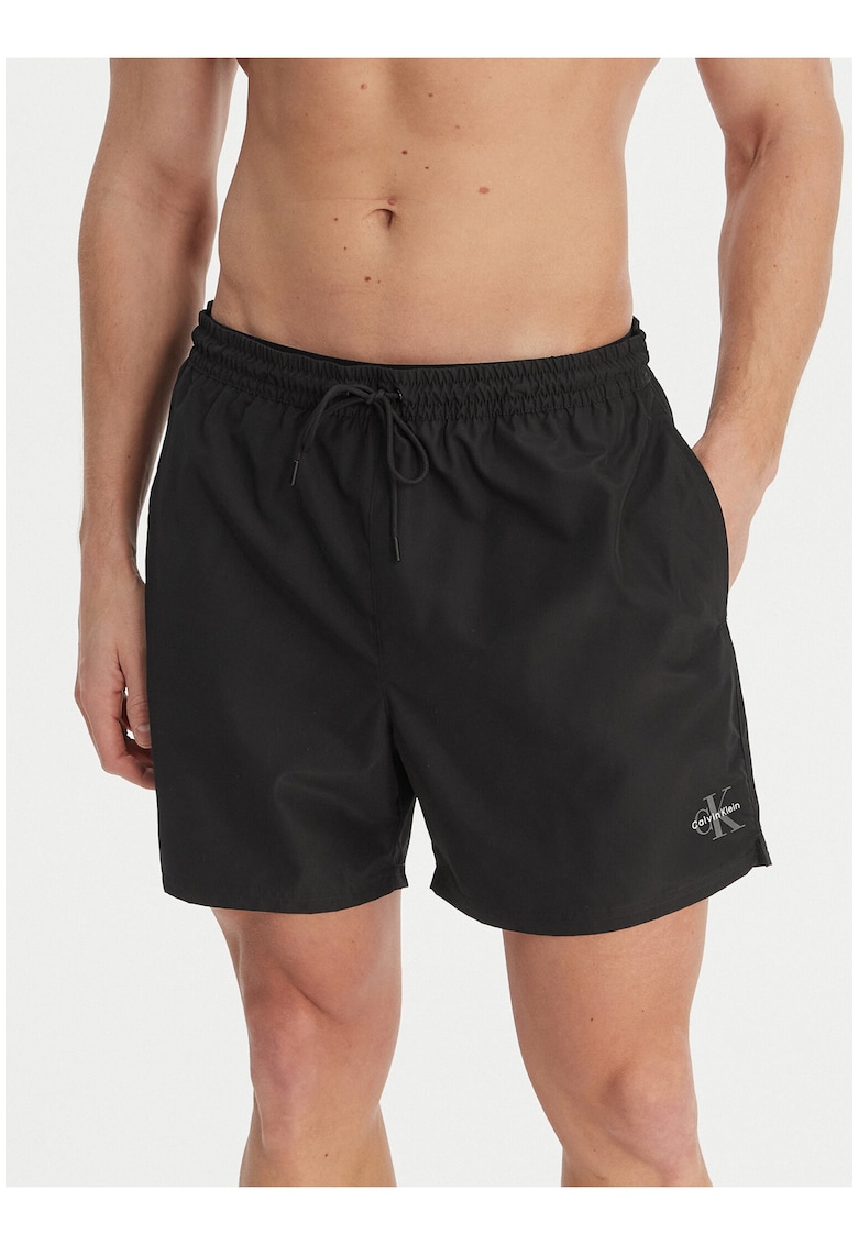 Pantaloni scurti de baie cu snur - buzunare si logo