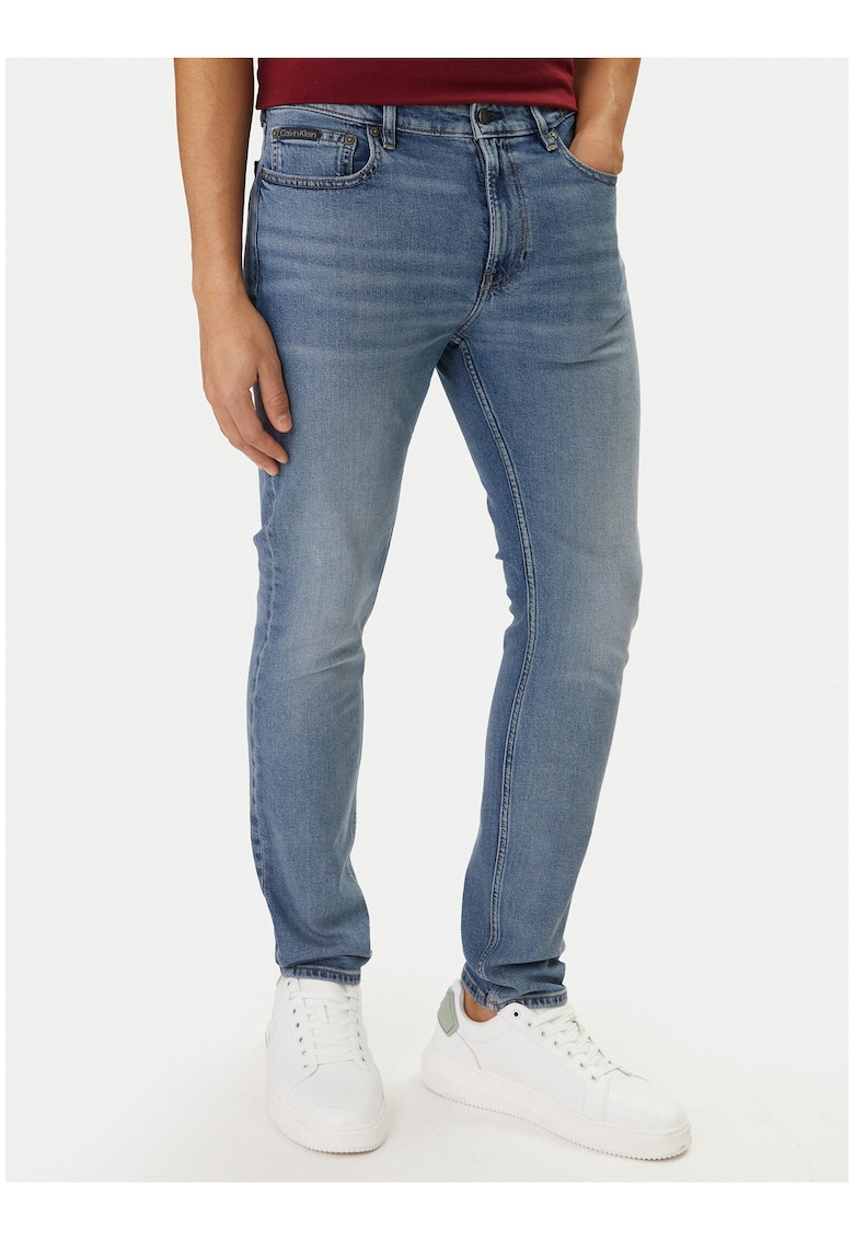 Blugi skinny cu talie medie