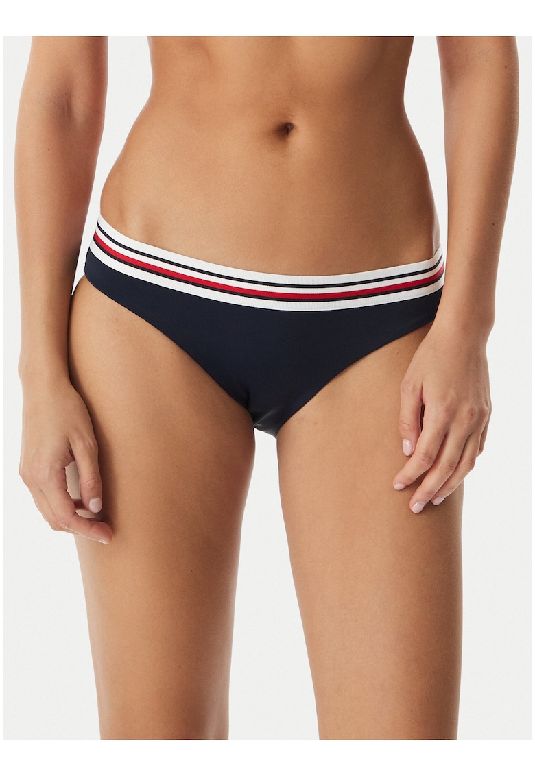 Slip de baie cu banda elastica in talie -