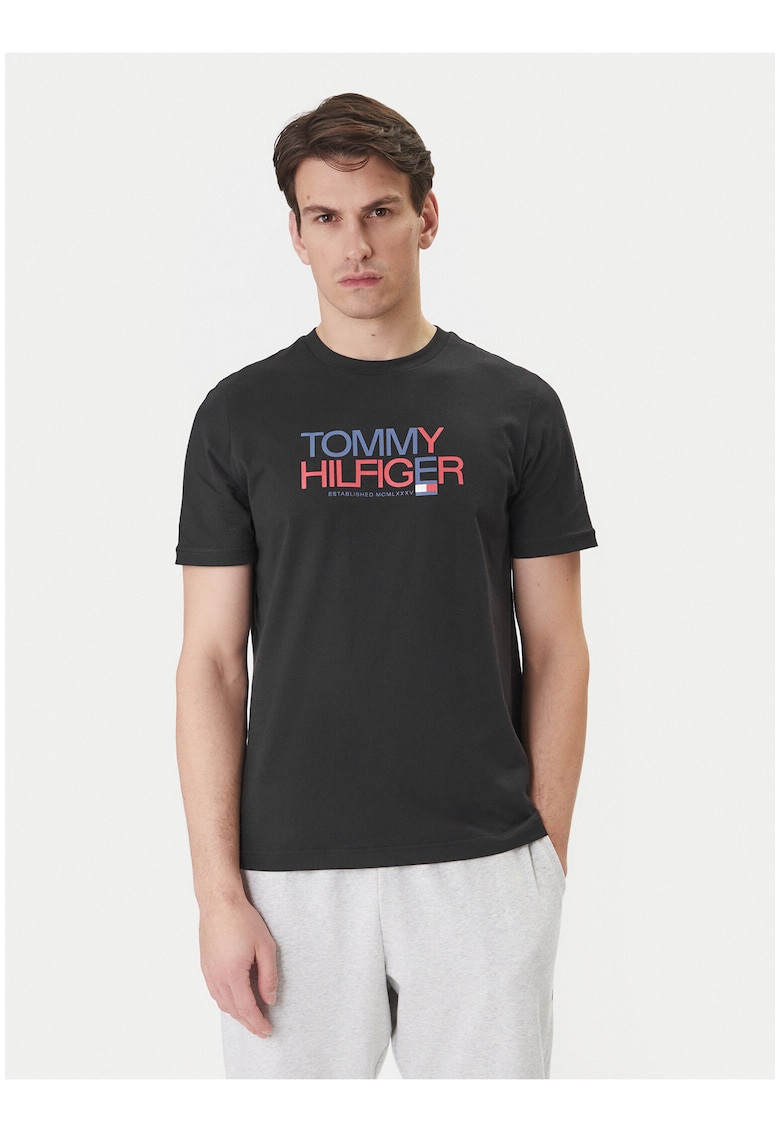 Tricou cu imprimeu logo din bumbac