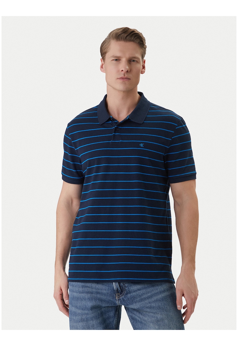 Tricou polo cu model in dungi