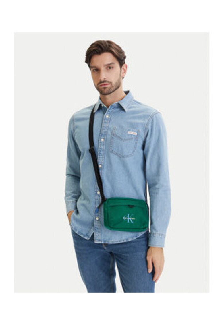 Geanta crossbody cu imprimeu logo