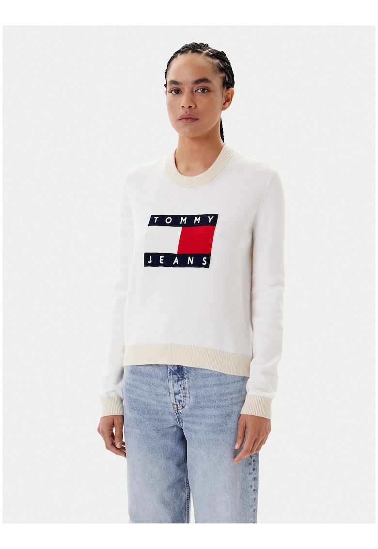 Pulover cu logo printat -
