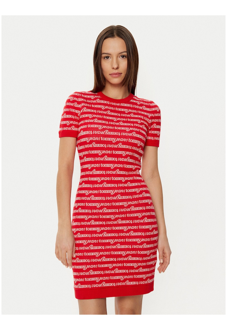 Rochie cambrata cu logo -