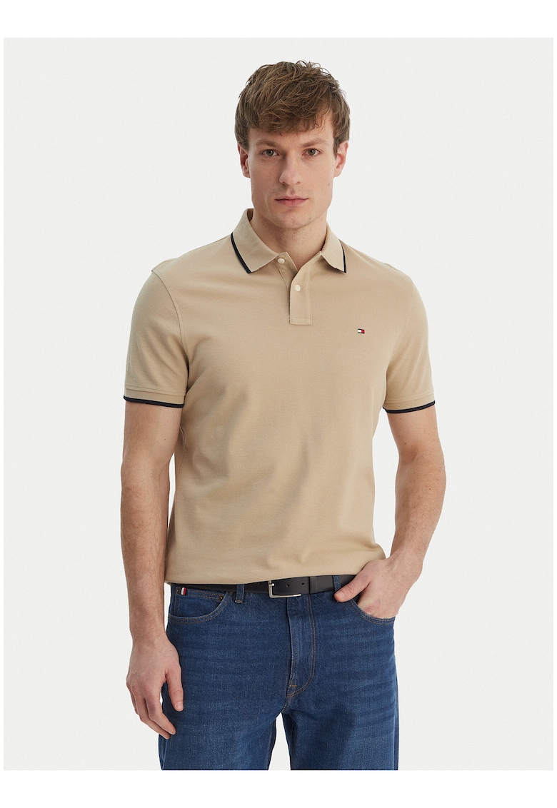 Tricou polo slim fit din bumbac