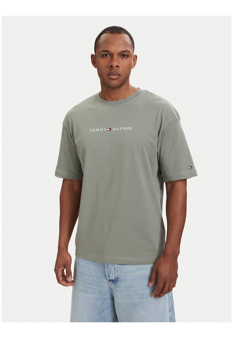 Tricou regular fit din bumbac cu maneci cazute