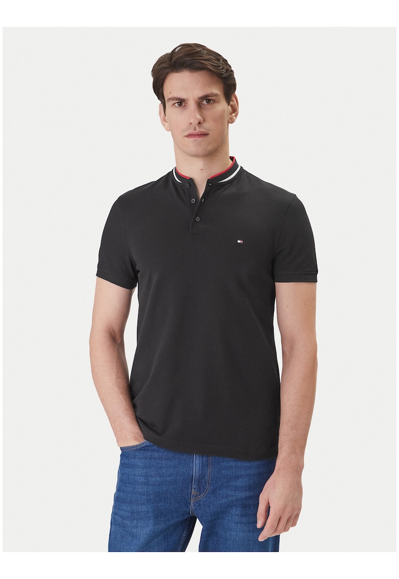 Tricou din bumbac organic cu nasturi