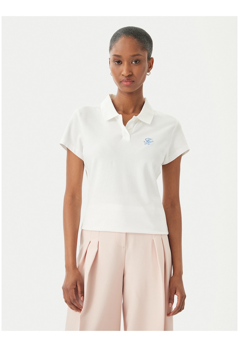 tricou polo regular fit din amestec de bumbac