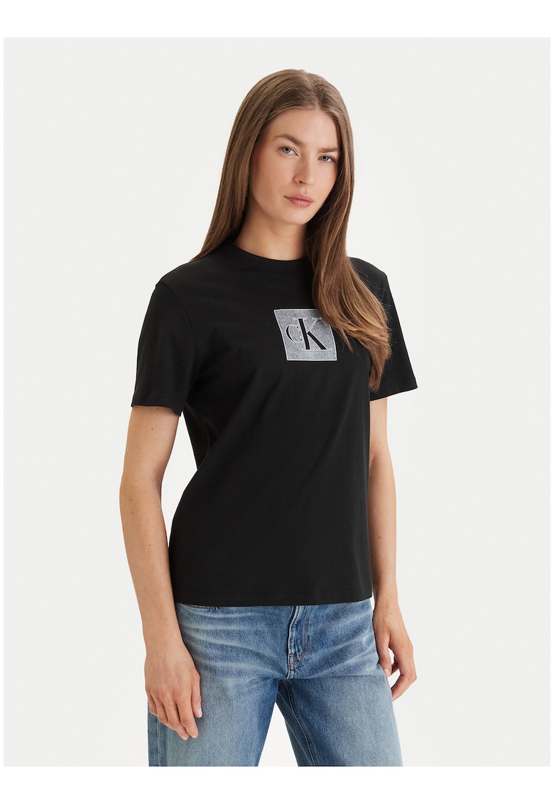 Tricou din bumbac cu logo.
