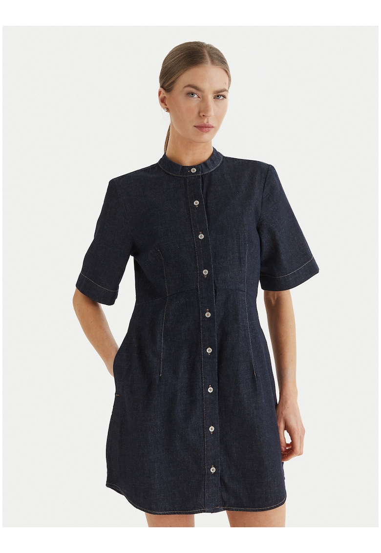 Rochie din denim cu nasturi -