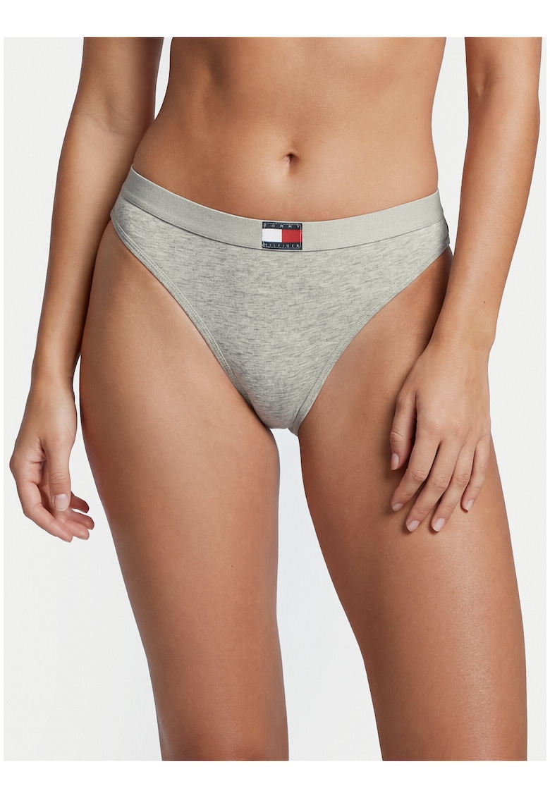 Set de 5 chiloti tanga cu banda logo -