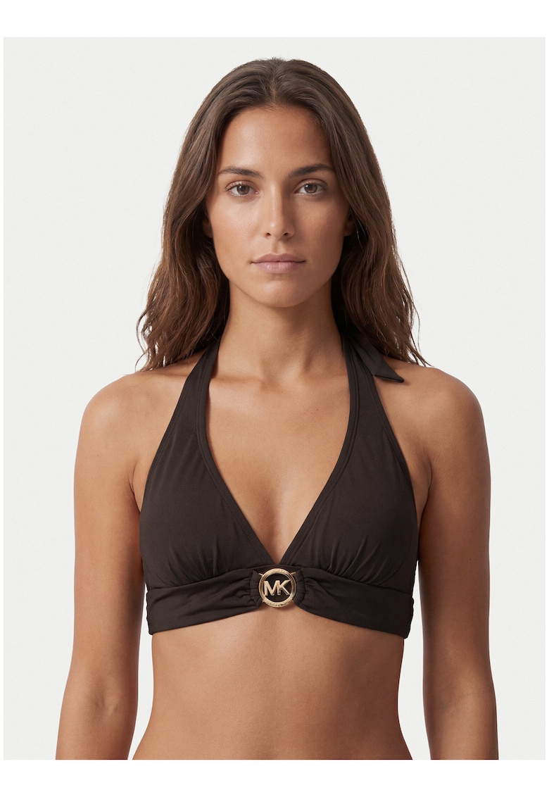 Costum de baie dama - bikini - cupe detasabile - culoare maro - material sintetic