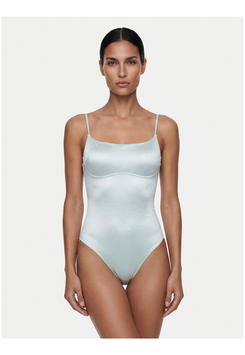 Costum de baie intreg cu aspect satinat