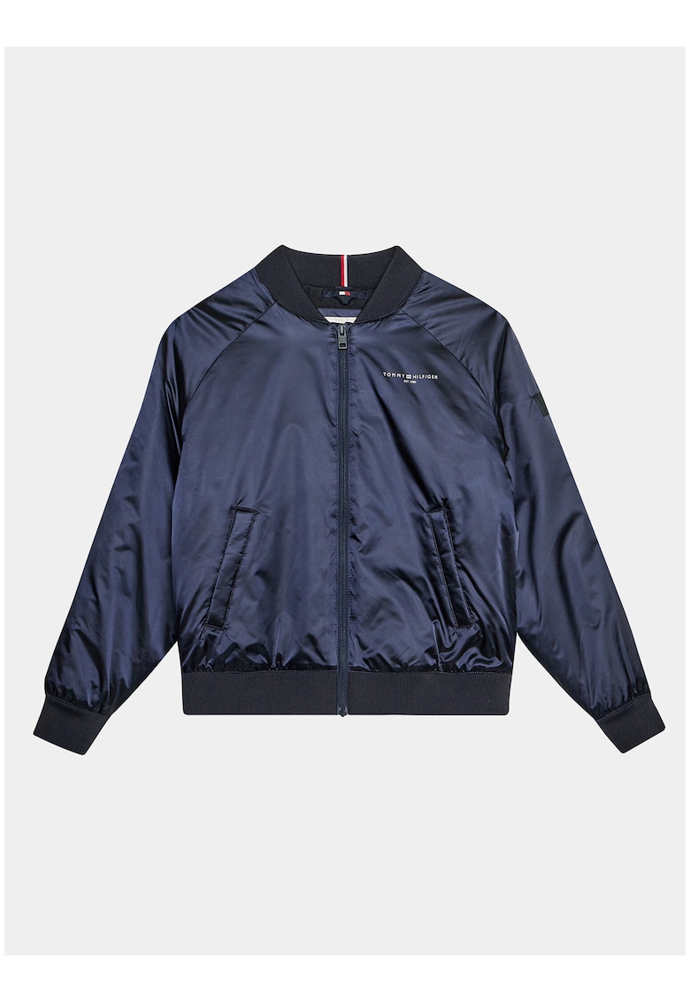 Geaca bomber cu logo pe piept