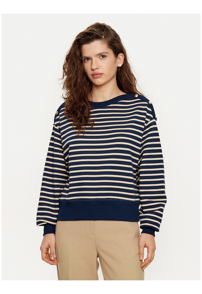Bluza in dungi cu nasturi decorativi