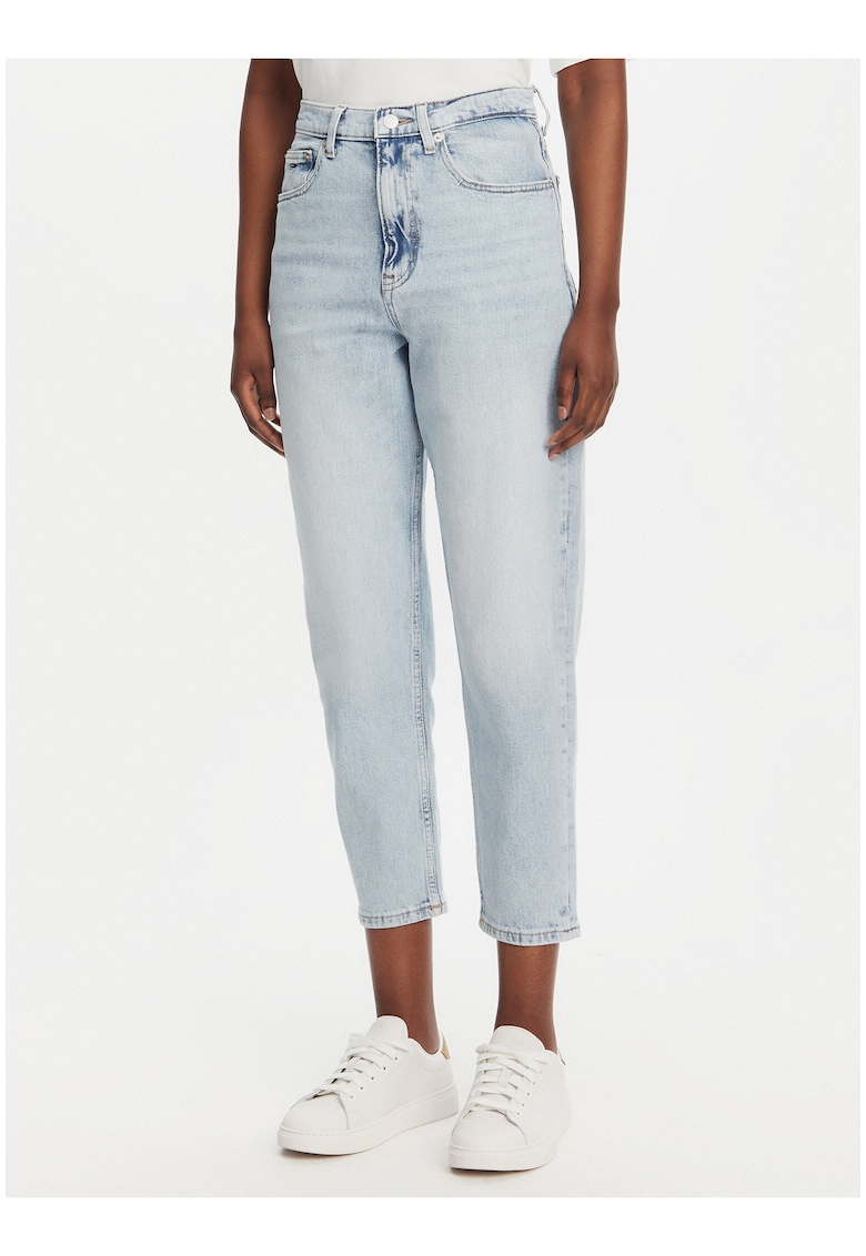 Blugi decolorati Mom Fit