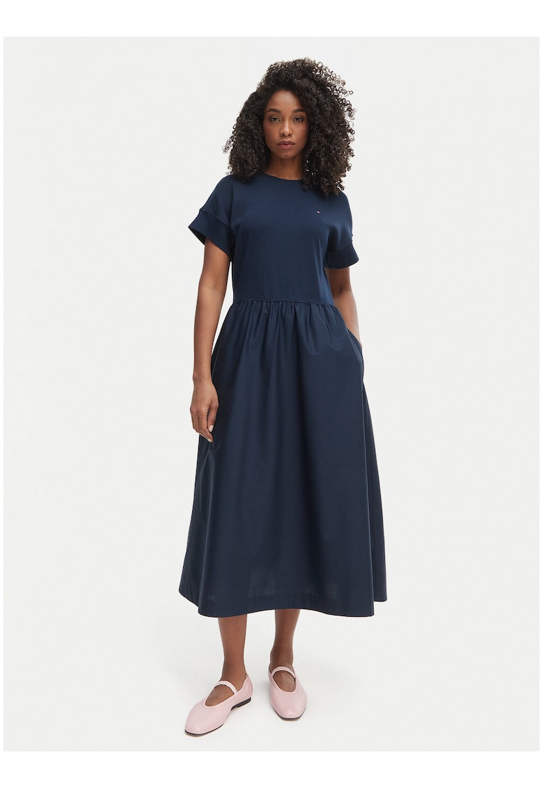 Rochie midi cu maneca scurta