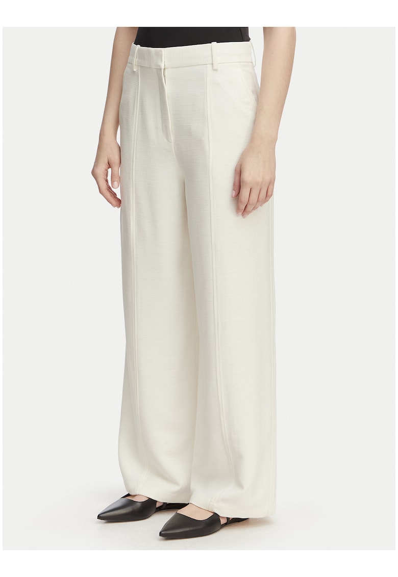 Pantaloni drepti cu talie inalta