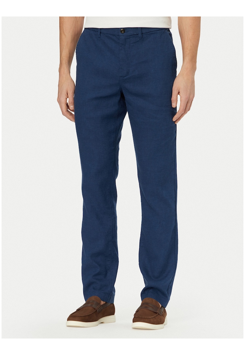 Pantaloni Chino din amestec de in -