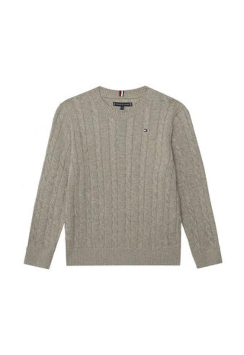 Pulover cu model uni din bumbac organic