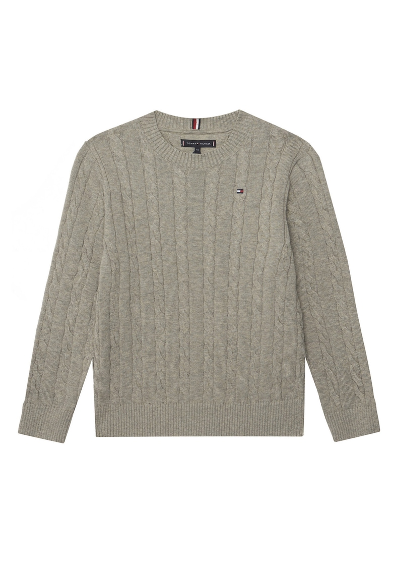 Pulover cu model uni din bumbac organic