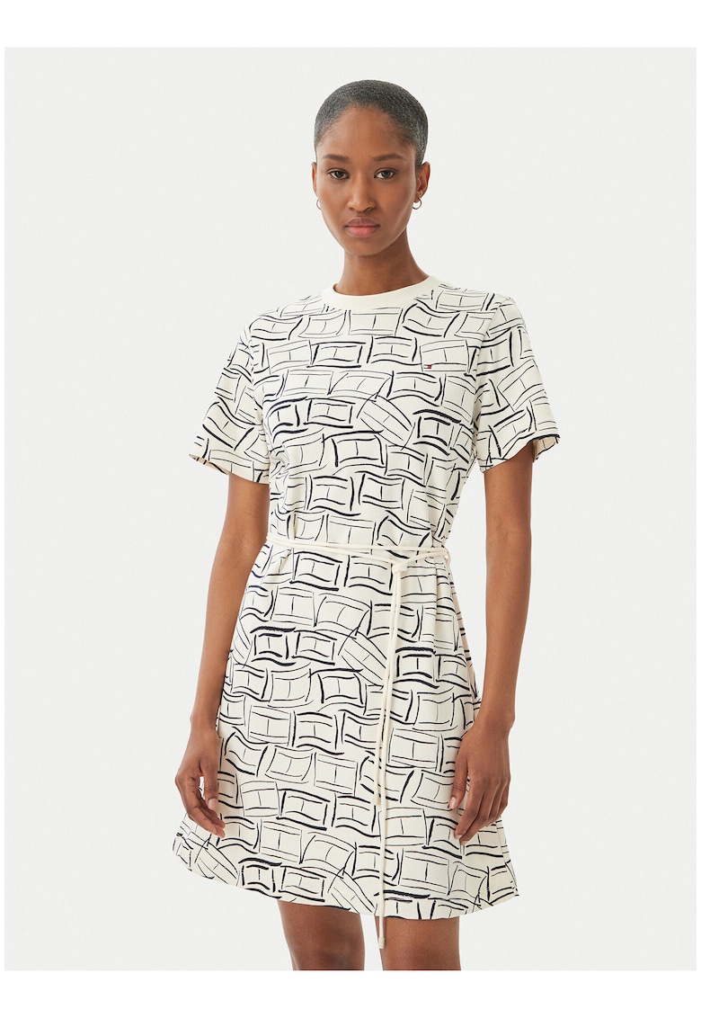 Rochie scurta cu model grafic