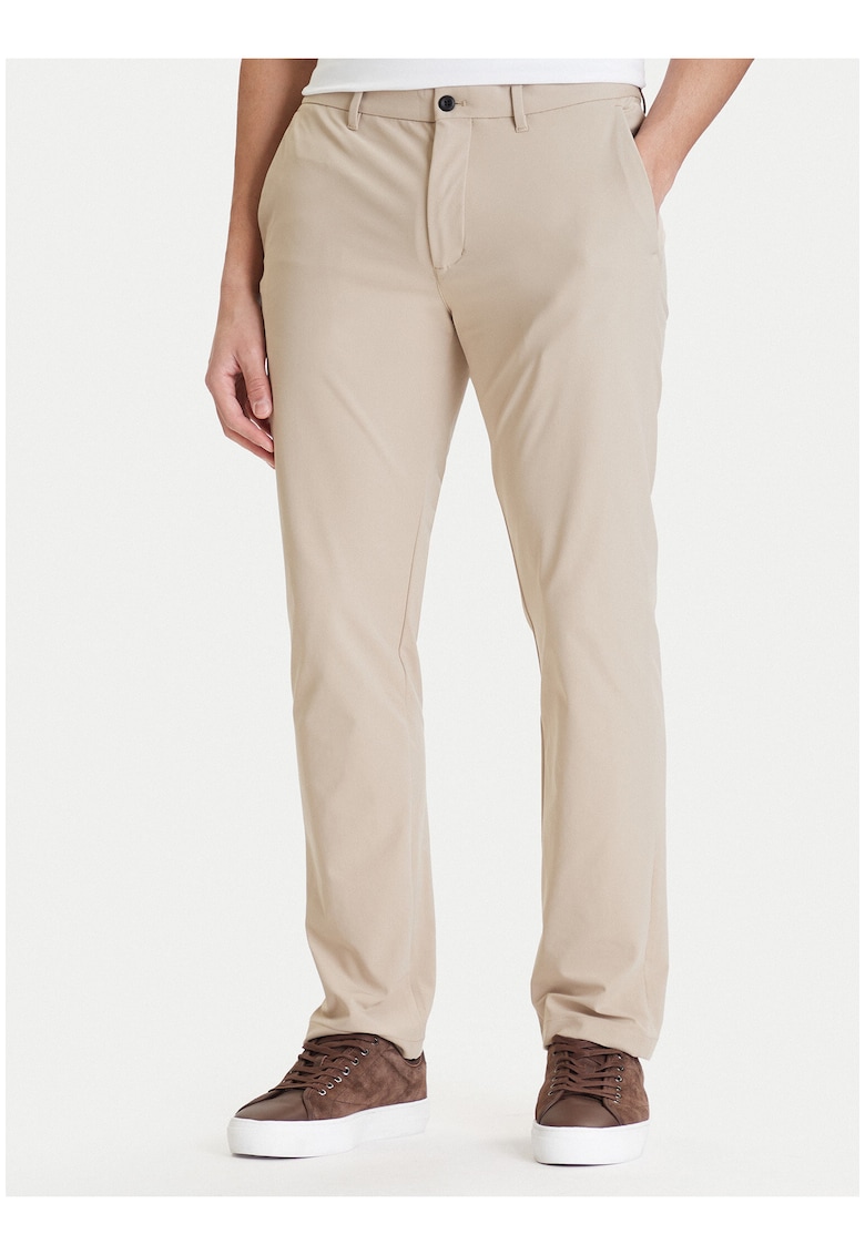 Pantaloni Chino uni elastici