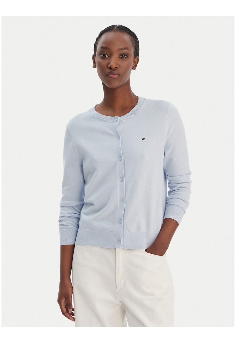 Cardigan tricotat fin cu nasturi -