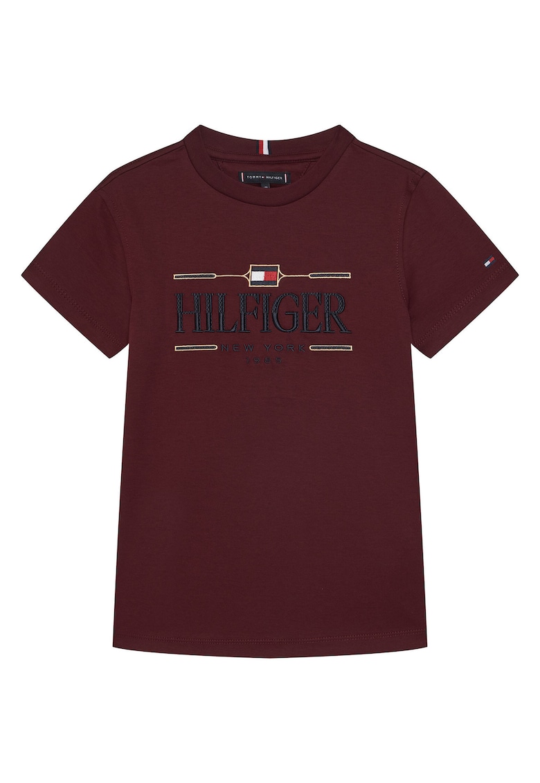 Tricou din bumbac cu logo brodat