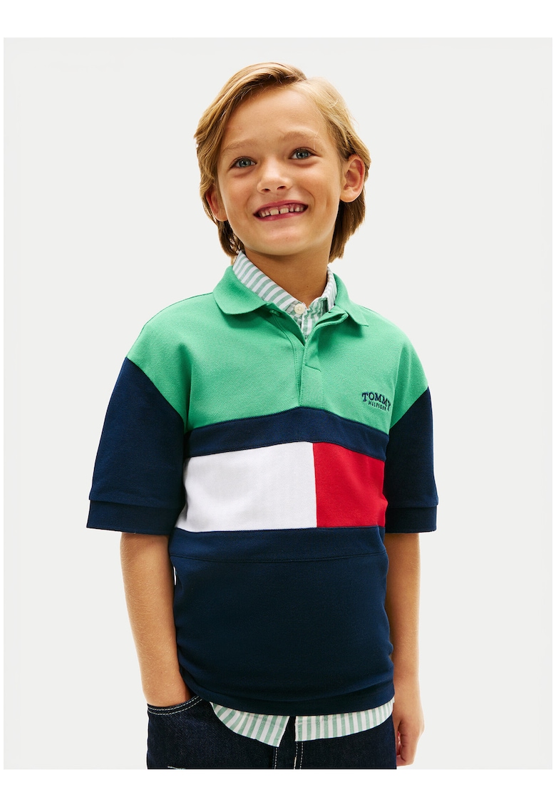 Tricou polo cu maneci cazute