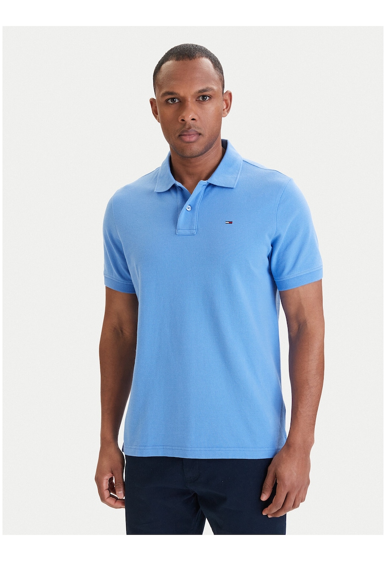 Tricou uni polo din bumbac