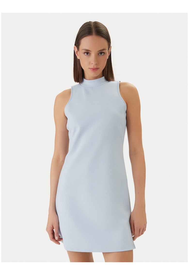 Rochie scurta fara maneci cu model uni