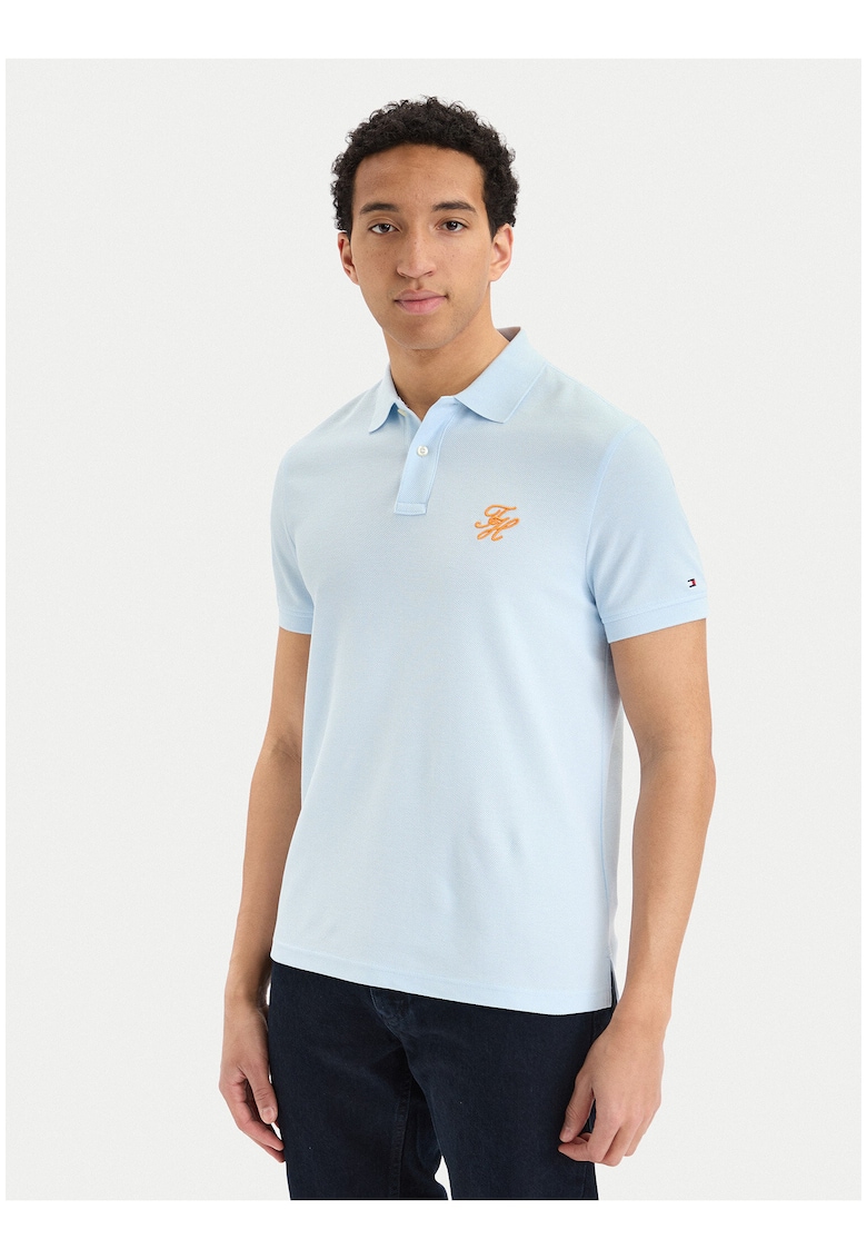 Tricou polo cu detalu brodat